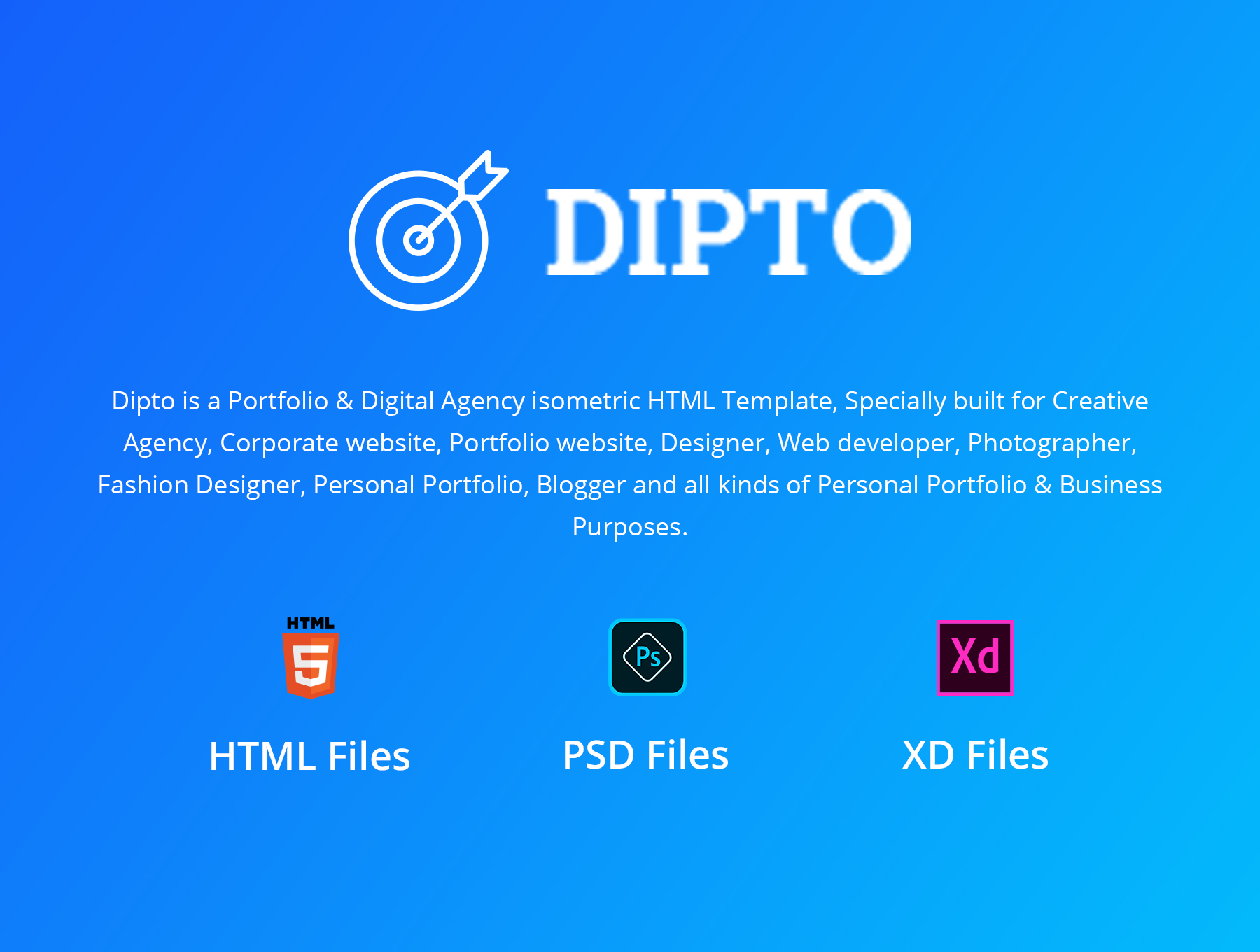 数字代理商登陆页面PSD模板 Dipto（含HTML模板）