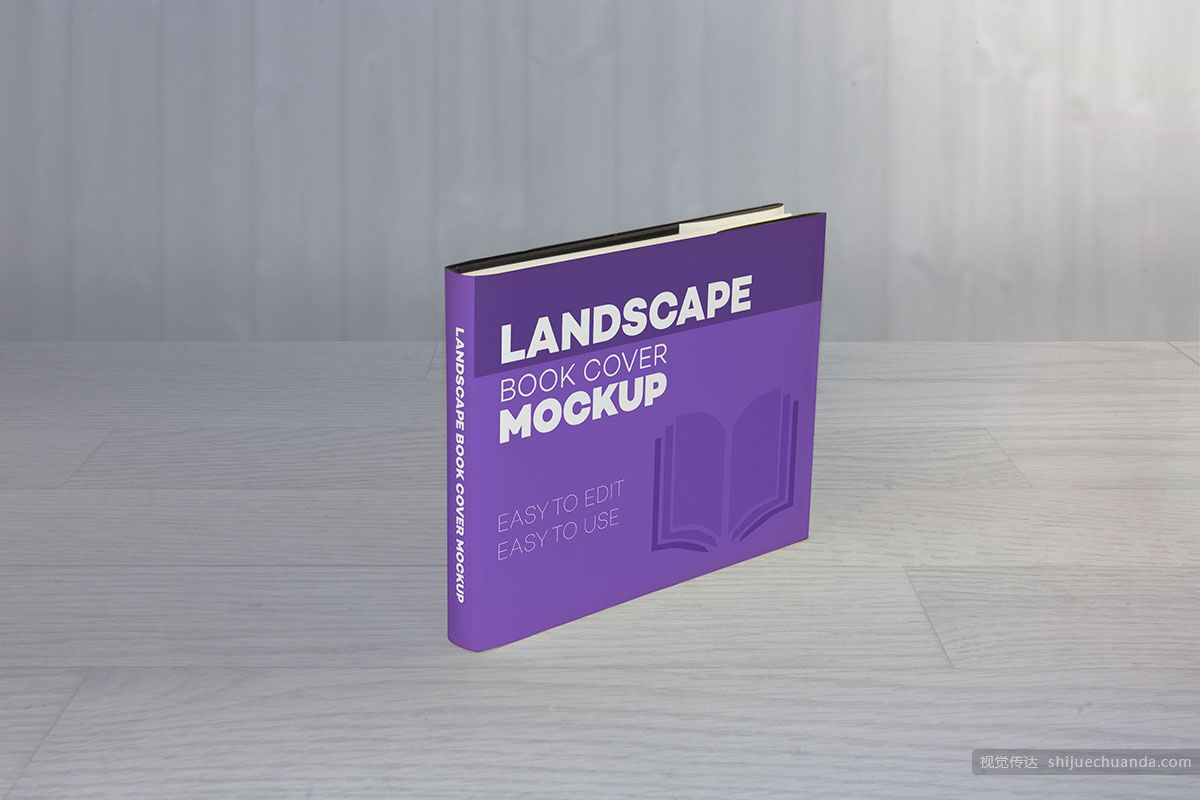 真实感图书封面样机landscapebookcovermockups