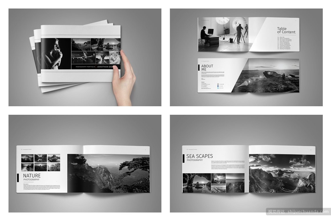 摄影作品集画册模板photographyportfoliobundle