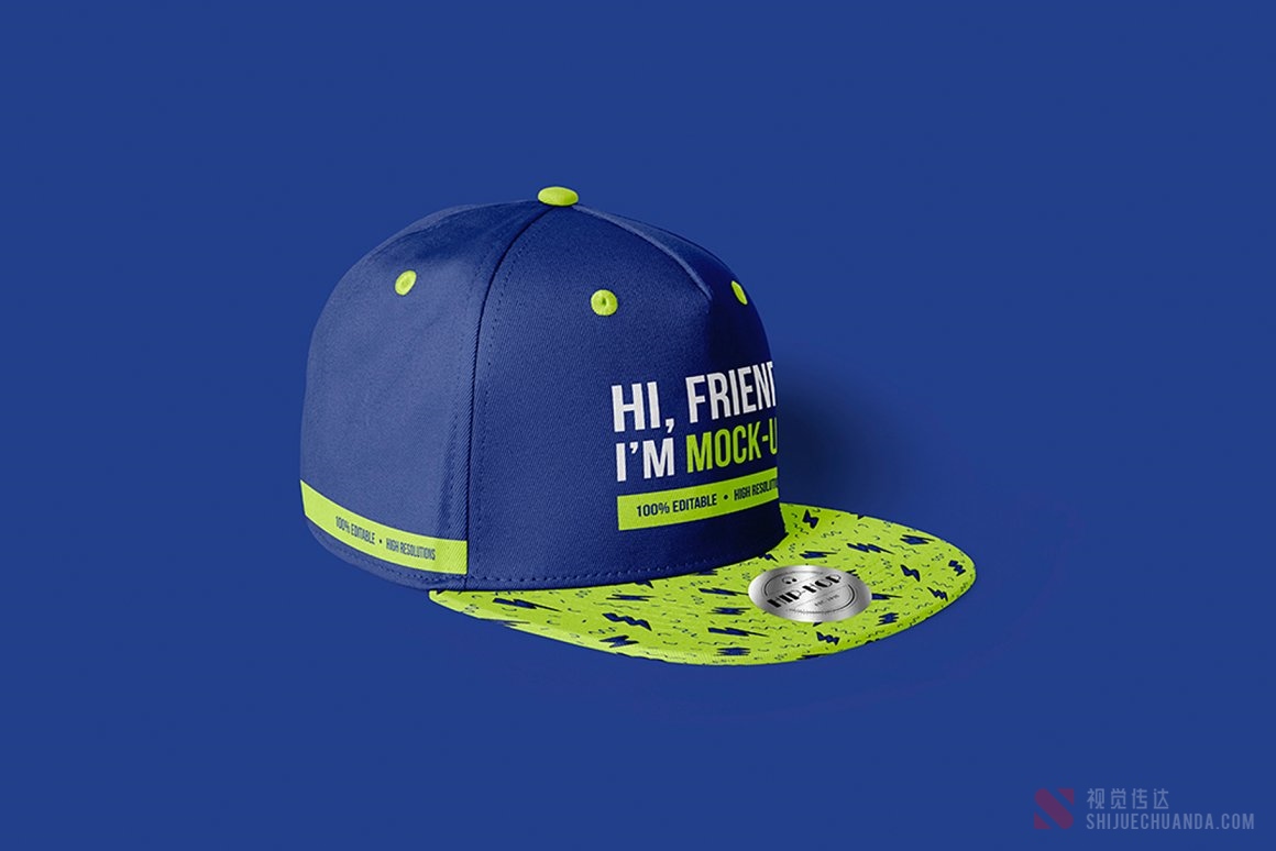 9个嘻哈棒球帽样机hiphopbaseballcapmockups