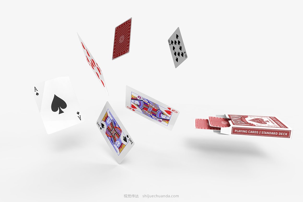 扑克牌纸牌样机模型