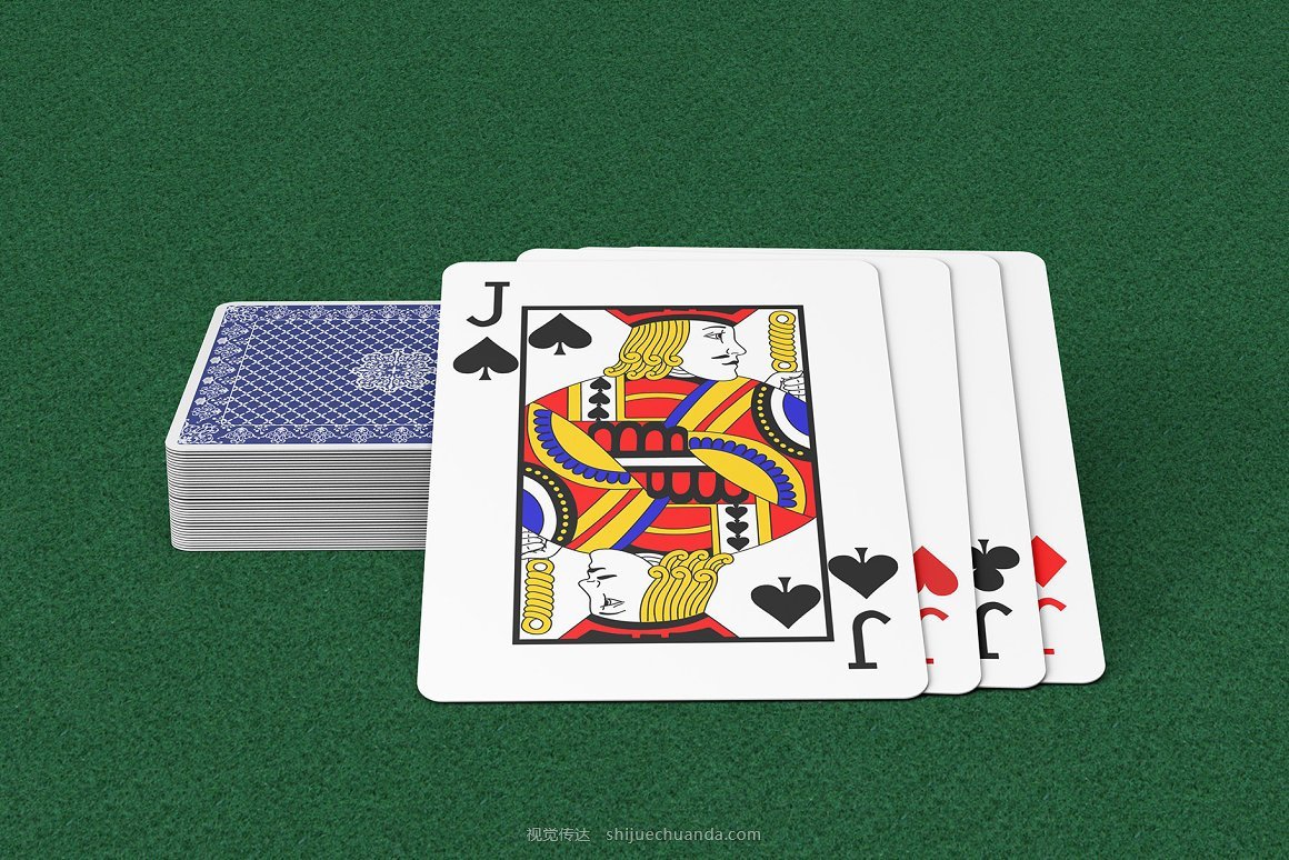 扑克牌纸牌样机模型