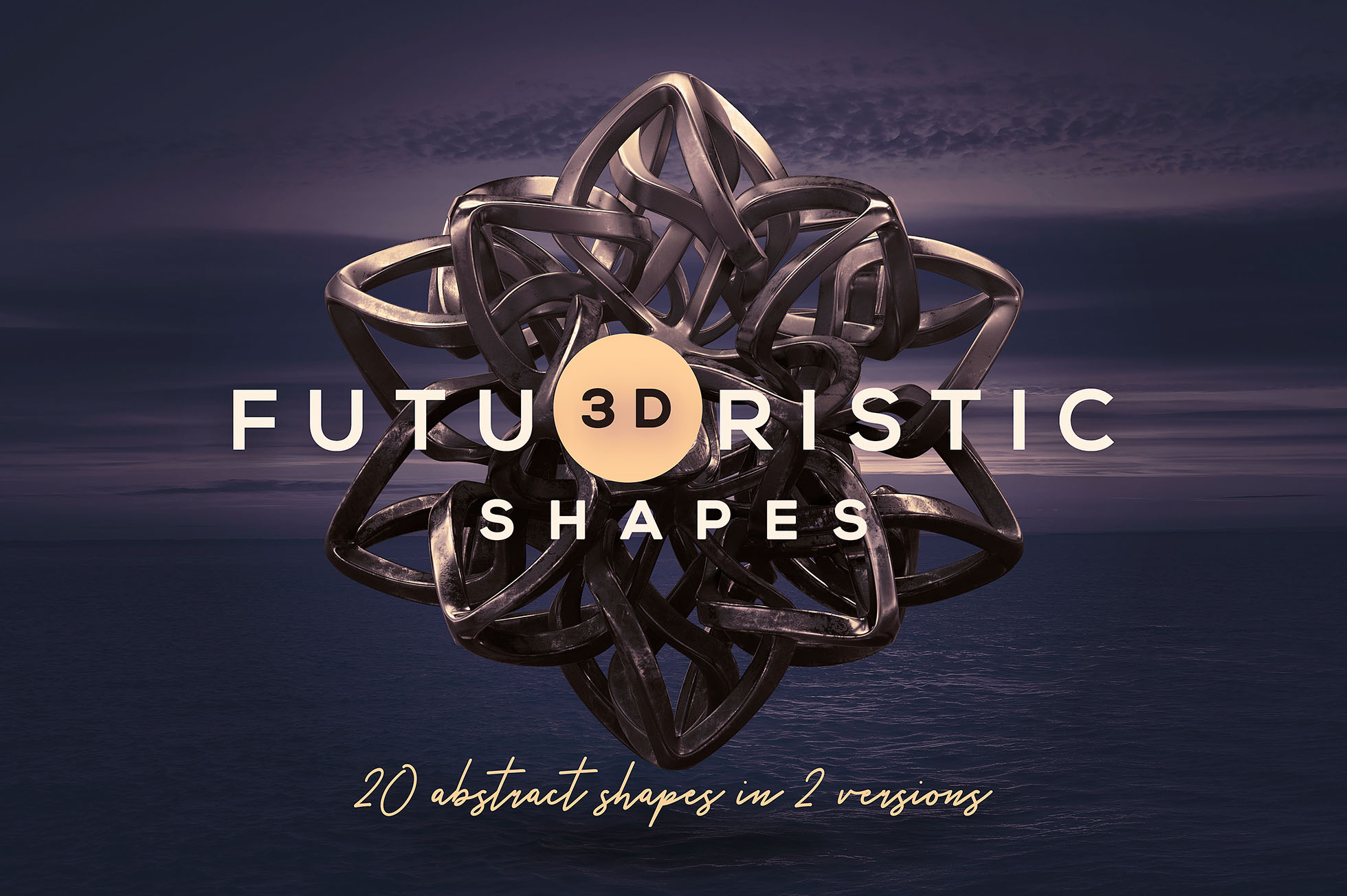 未来3D形状PNG透明素材 Futuristic 3D Shapes