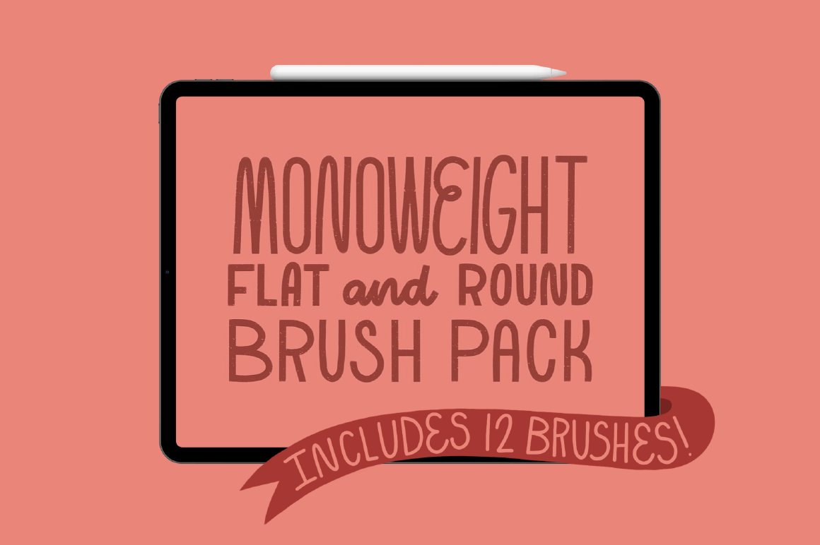 噪点做旧ipad手绘笔刷 Procreate Monoweight Brush Pack