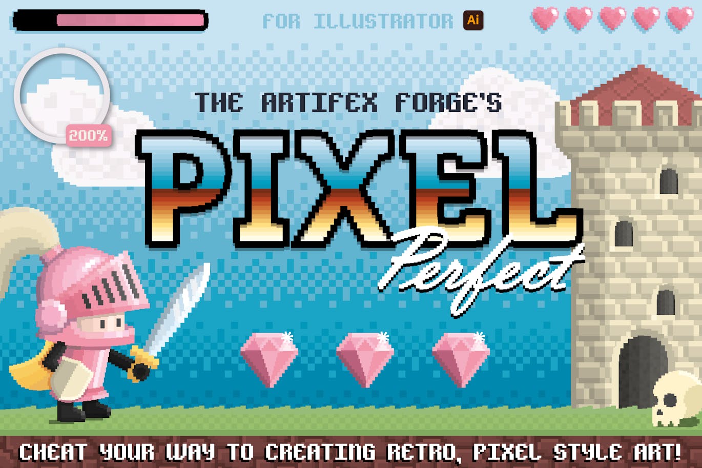 复古像素画笔和图案纹理 Pixel Perfect-8-bit Tool Kit
