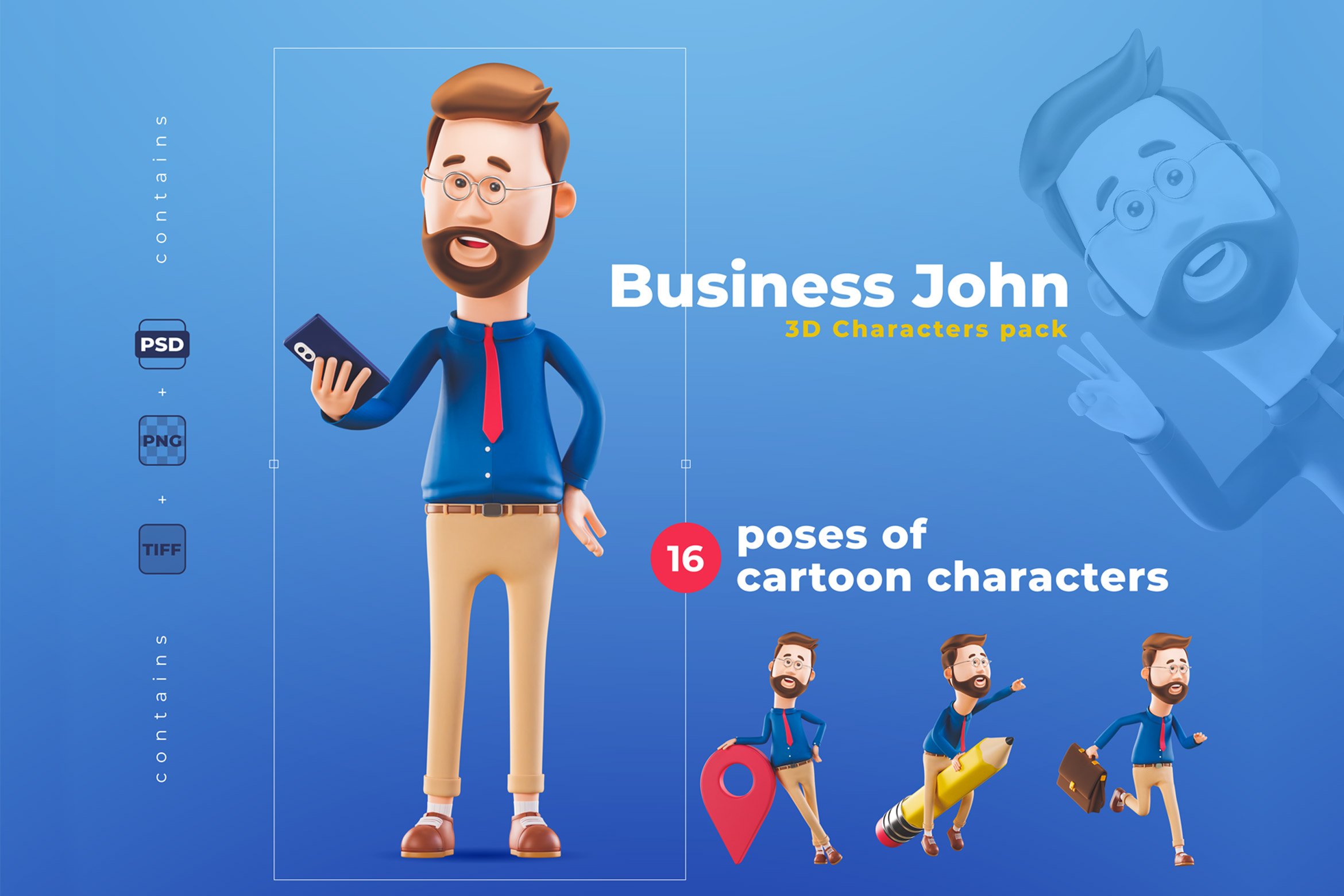 3D金融商业人物插画 Business Characters Set