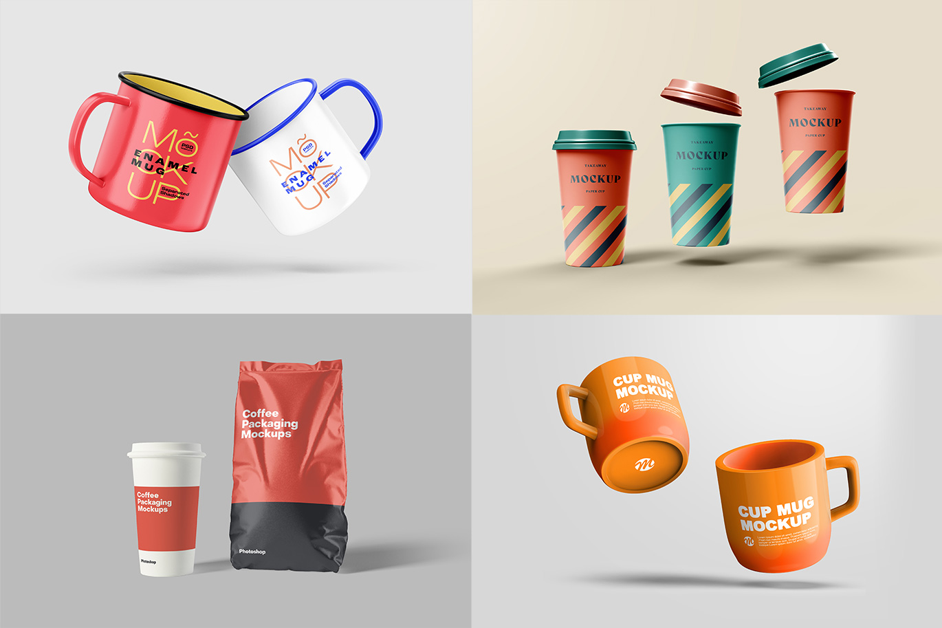 马克杯咖啡杯杯子样机系列 Mugs And Cups Mockup Collections