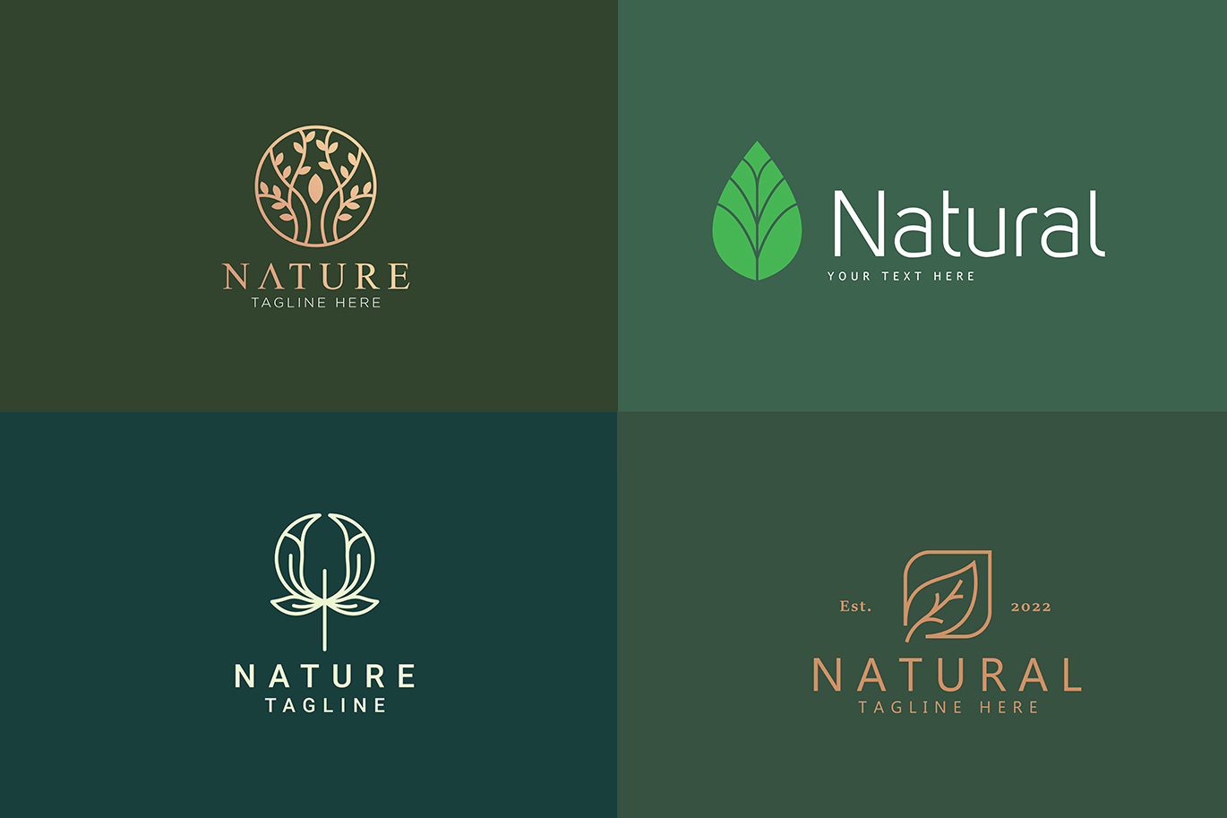 自然标志矢量 LOGO 合集 Nature Logos Stock Vector Collections