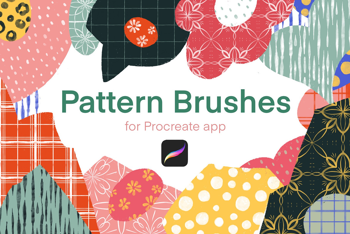 手工无缝图案ipad笔刷 Handmade Pattern Brushes for Procreate