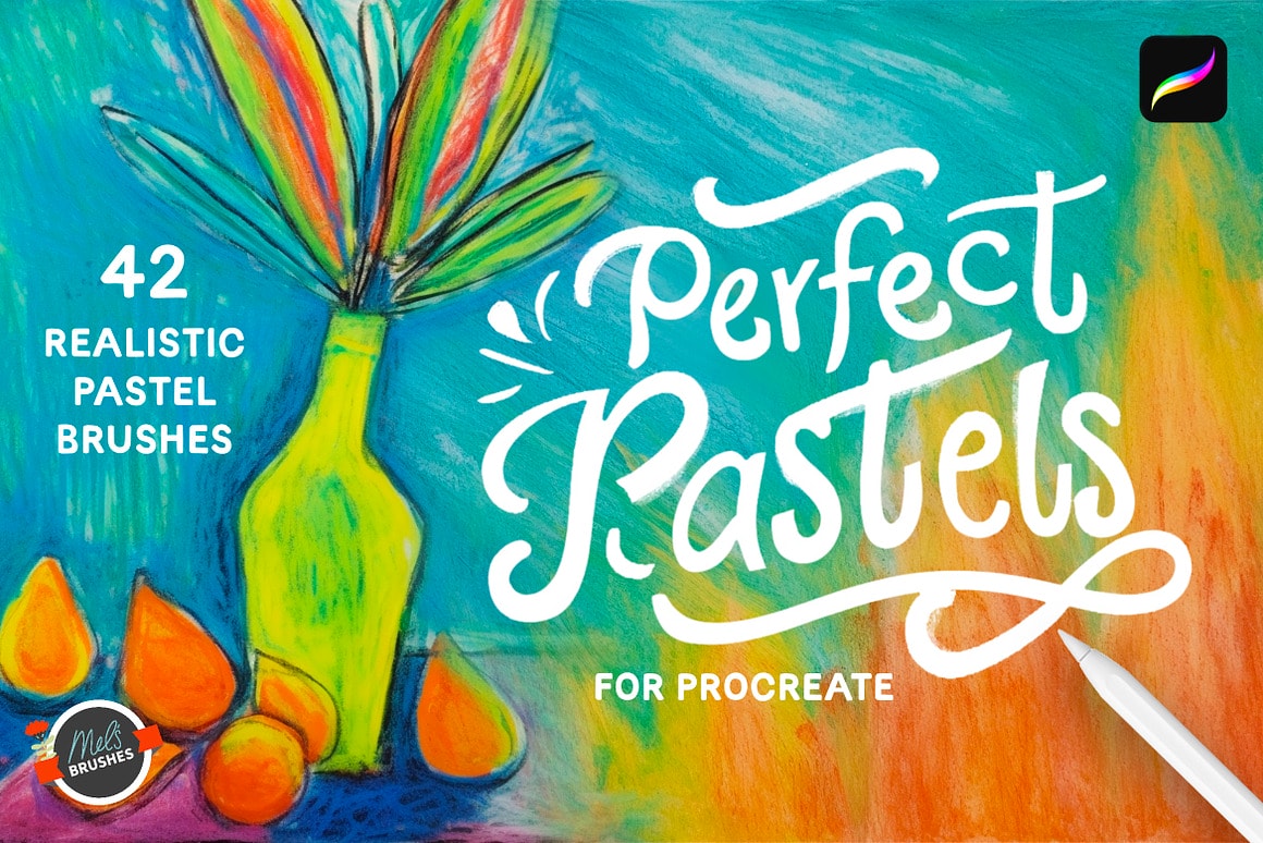 专业的粉笔效果ipad画笔 Perfect Pro Pastels For Procreate