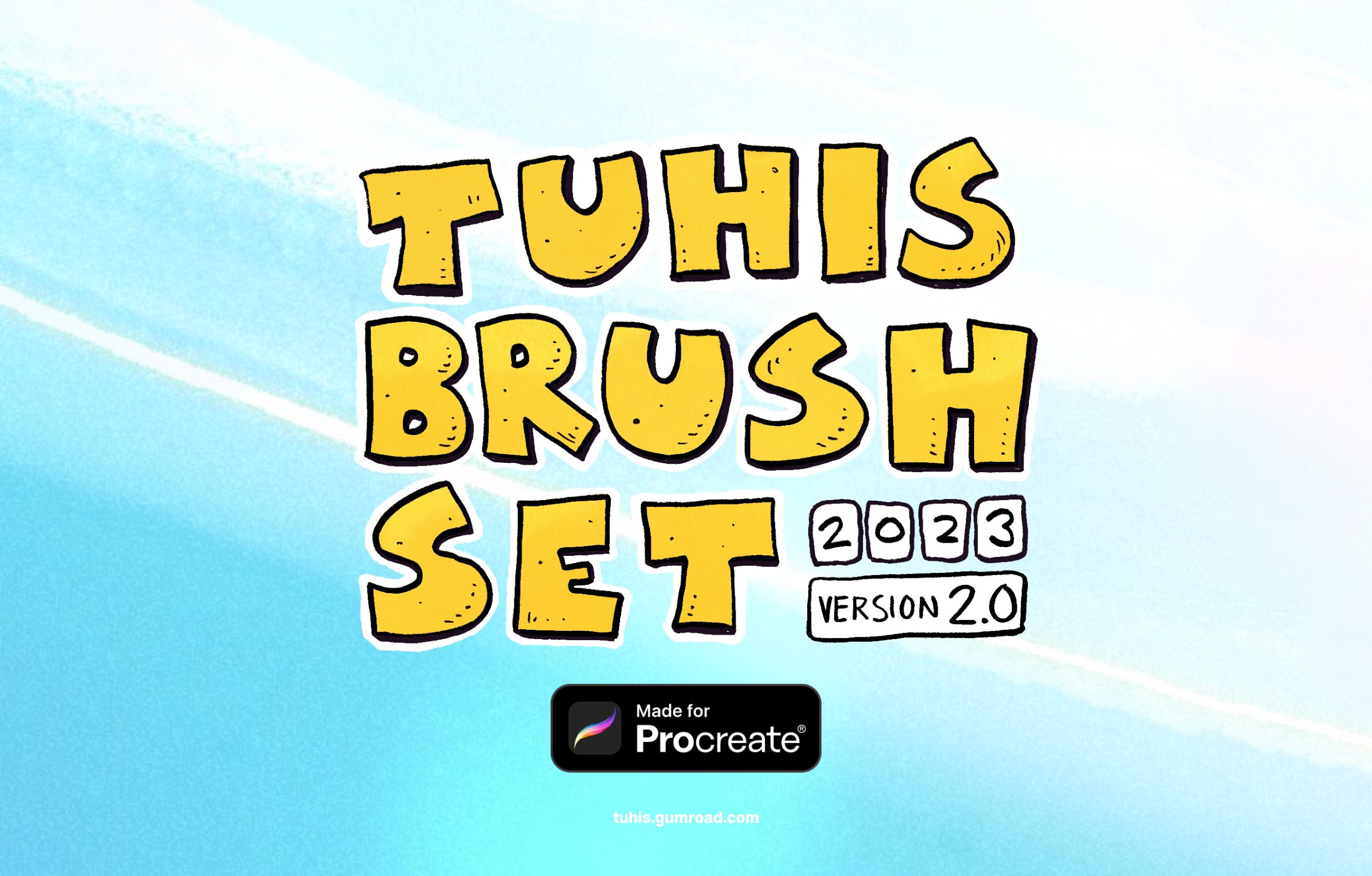 水墨噪点手绘ipad笔刷 Tuhis Brush Set Version 2.0 for Procreate