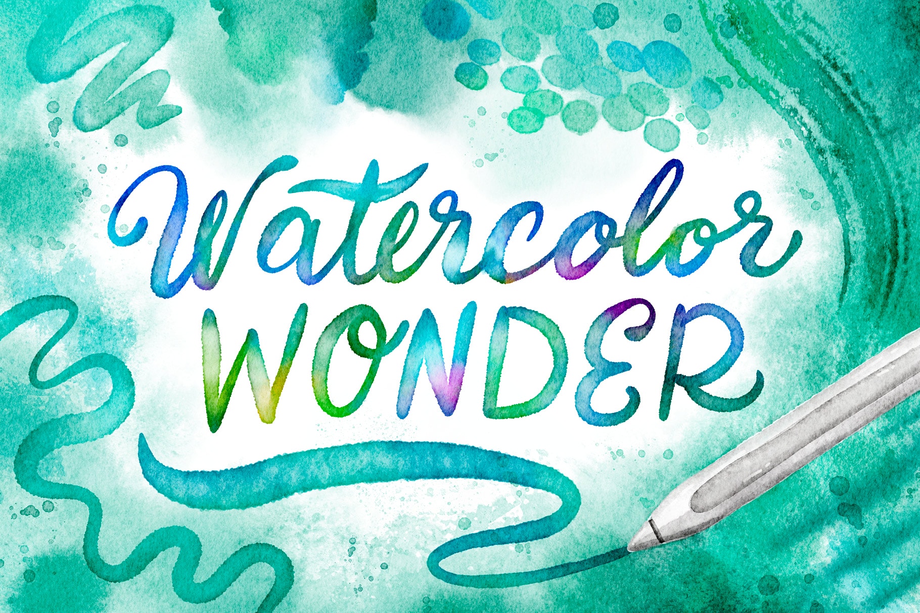 真实的水彩效果ipad笔刷 Watercolor Wonder Brushes for Procreate