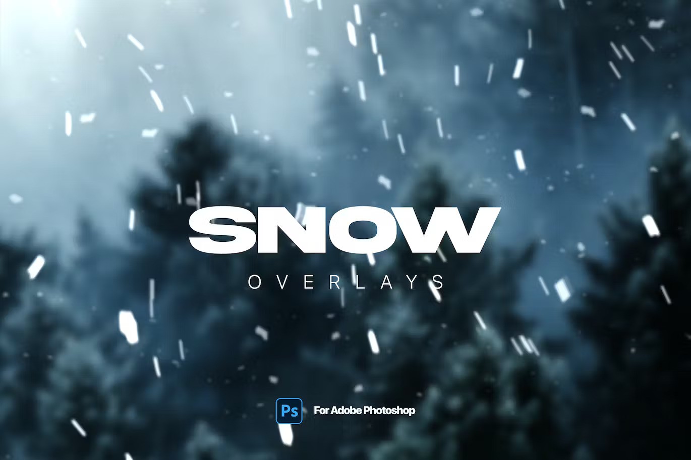 真实的下雪效果叠加层 Snow-Realistic Overlays for Photoshop